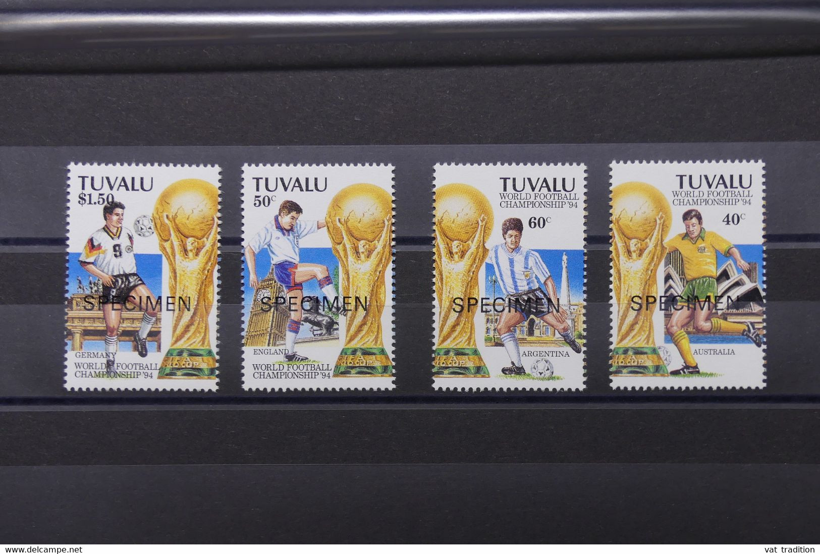 TUVALU - 4 Valeurs Football Avec Surcharge Spécimen  - L 104761 - Tuvalu