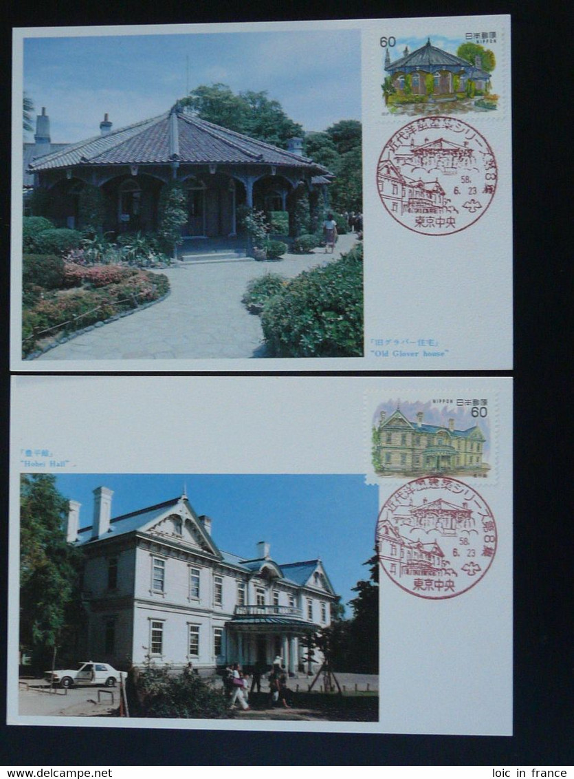 Carte Maximum Card (x2) Western Style Architecture 1983 Japon Japan Ref 767 - Tarjetas – Máxima