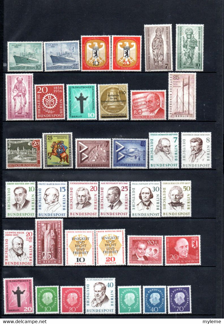 W161 Bel Ensemble Sur Feuilles D'album, De Timbres + Blocs ** D'Allemagne .. A Saisir !!! - Collections (with Albums)