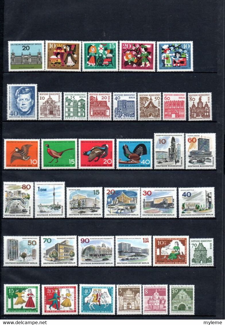 W161 Bel Ensemble Sur Feuilles D'album, De Timbres + Blocs ** D'Allemagne .. A Saisir !!! - Collections (with Albums)