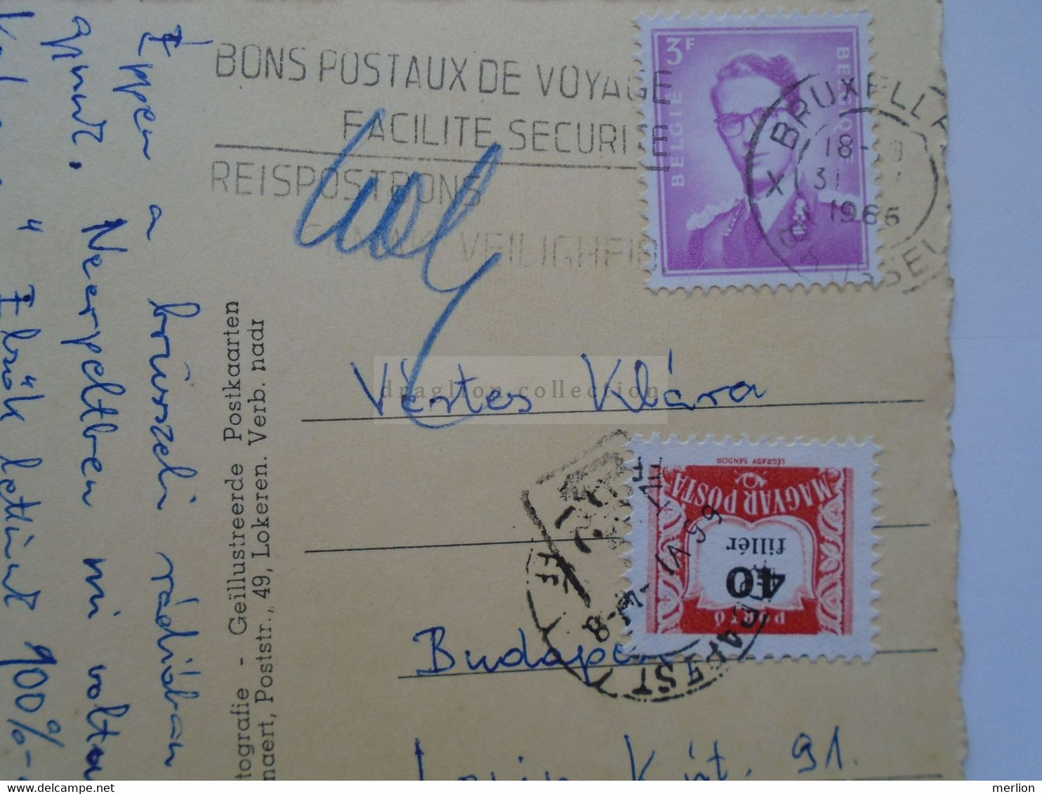 D182910   Belgium Limburg - NEERPELT - Limbourg - Het Collegie - Le Collège  Postage Due - Hungary Porto Stamp - Neerpelt