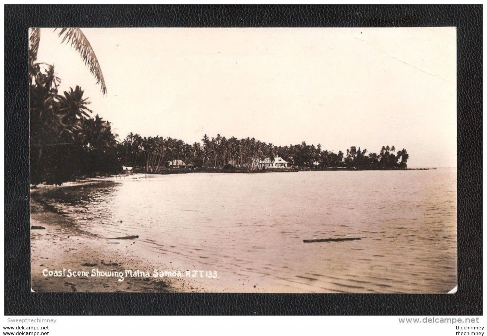 Océanie îles Samoa  COAST SCENE SHOWING MALNA  MALUA ? SAMOA SENT 1930 AJT SERIES No.133 READ MESSAGE - Samoa