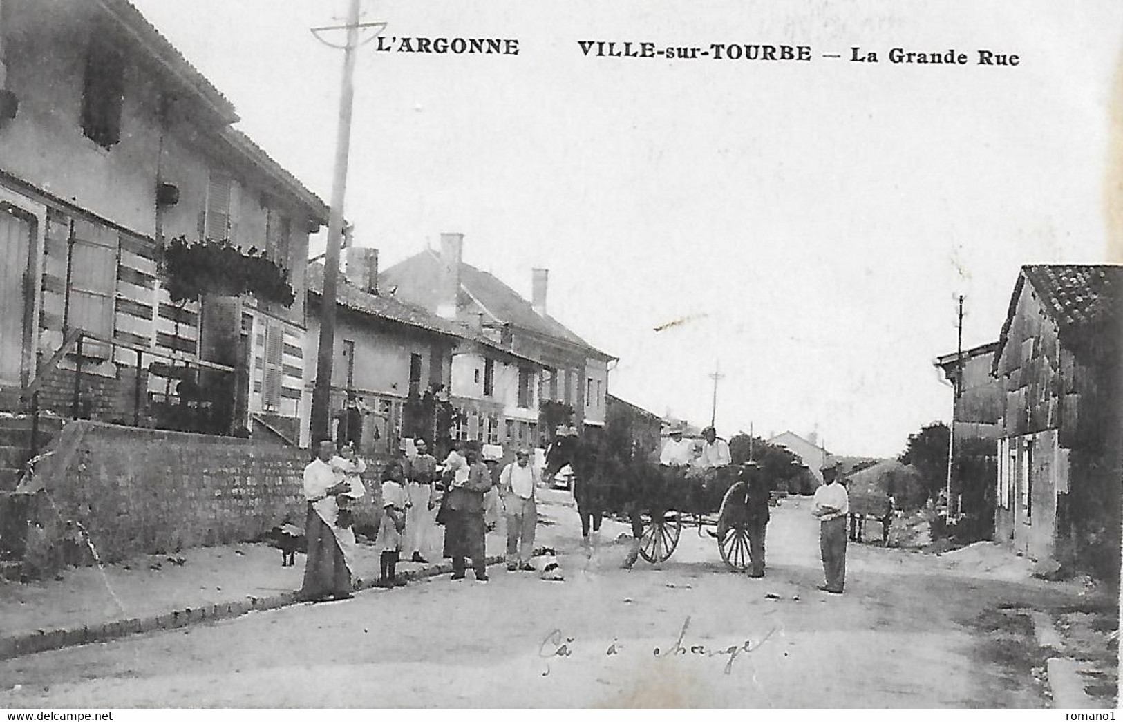 51)  VILLE Sur  TOURBE  -  La Grande Rue - Ville-sur-Tourbe