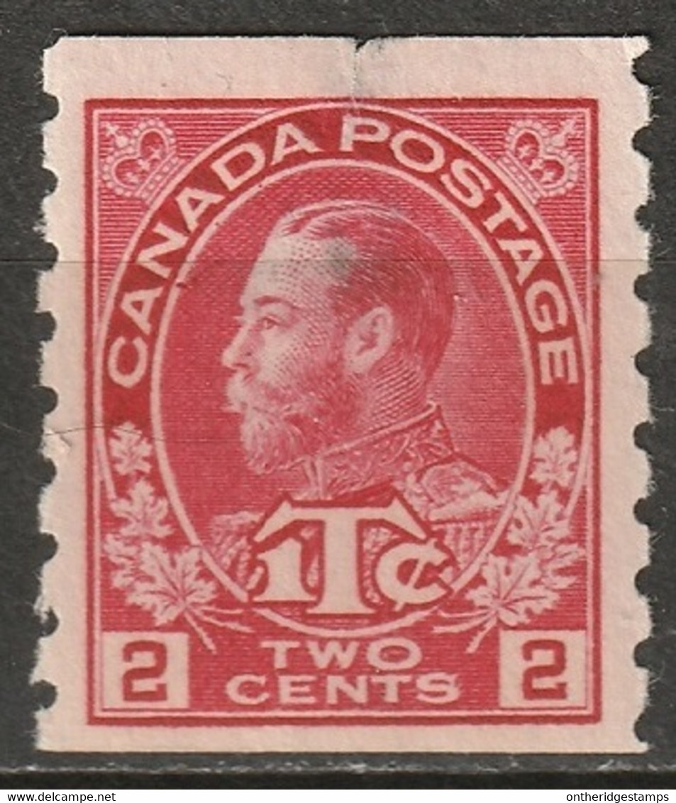 Canada 1916 Sc MR6 Mi 102IaD Yt 105b War Tax MH* Tear At Top/large Thin - Impôts De Guerre