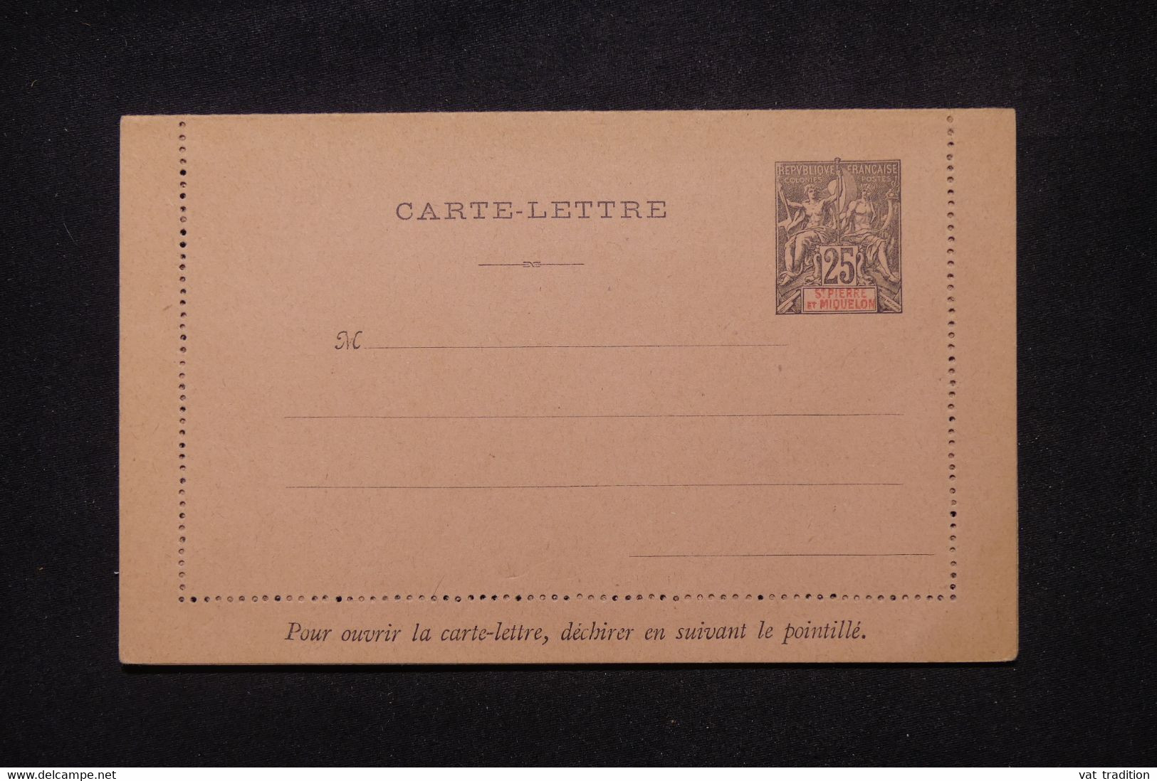 SAINT PIERRE ET MIQUELON - Entier Postal Type Groupe, Non Circulé - L 104839 - Postal Stationery