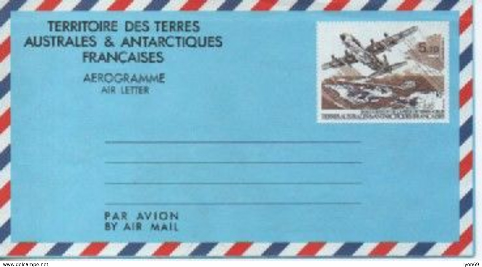 TAAF    AEROGRAMME   N° YVERT ET TELLIER    1  NEUF - Enteros Postales