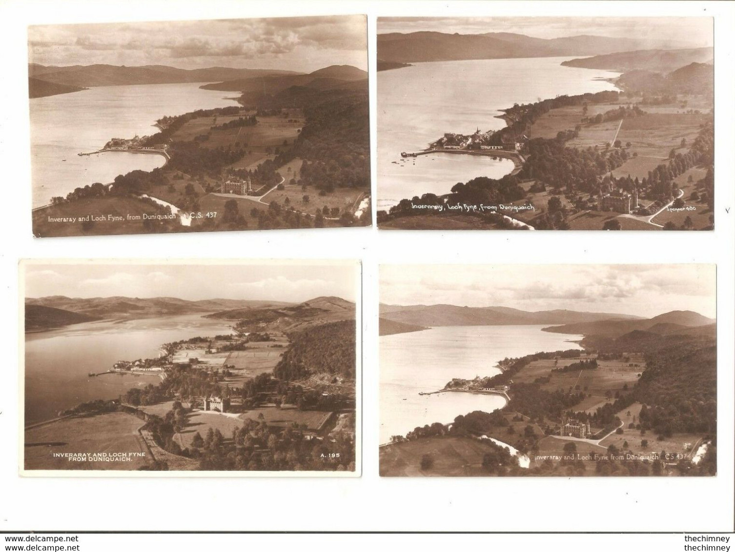 FOUR OLD POSTCARDS OF INVERARAY SCOTLAND - Argyllshire