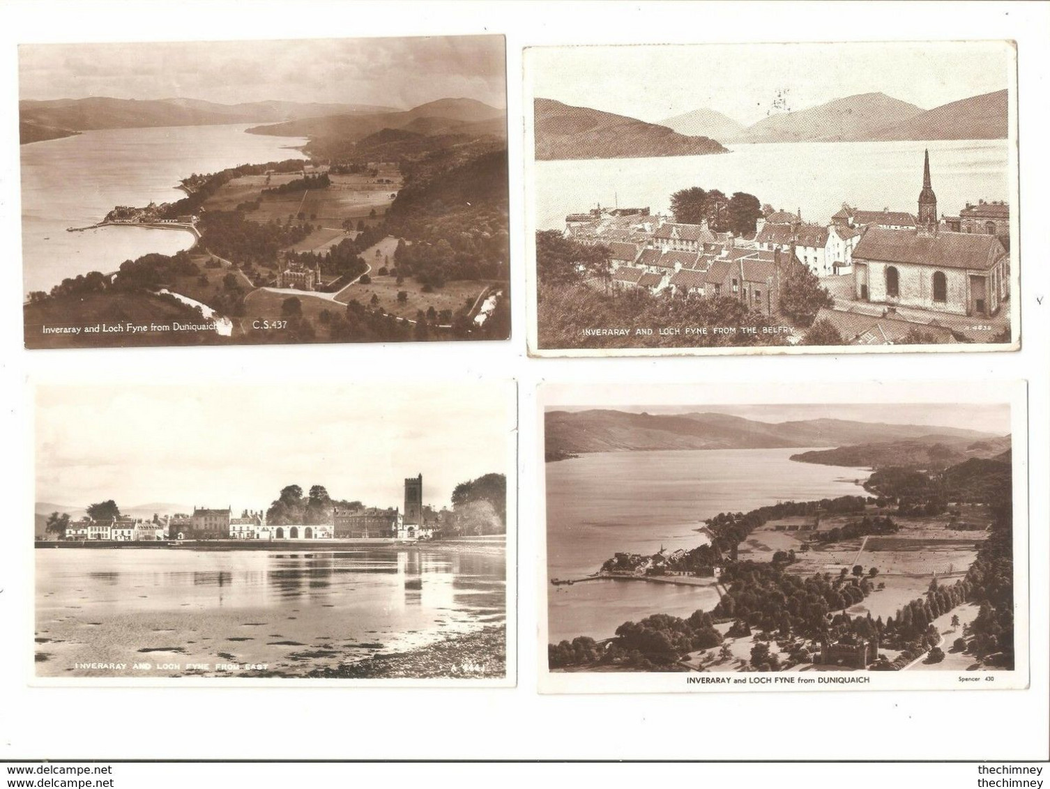 4 ------ FOUR POSTCARDS OF INVERARAY ARGYLLSHIRE SCOTLAND - Argyllshire