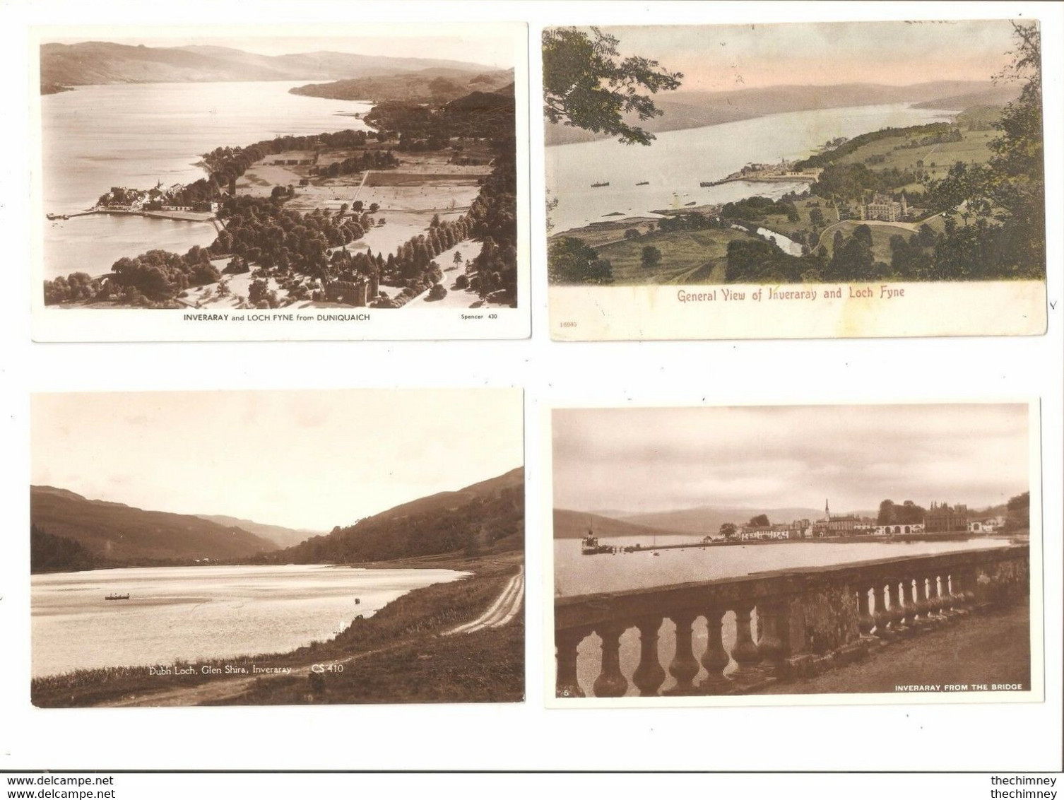 4 -- FOUR POSTCARDS OF INVERARAY ARGYLLSHIRE SCOTLAND - Argyllshire