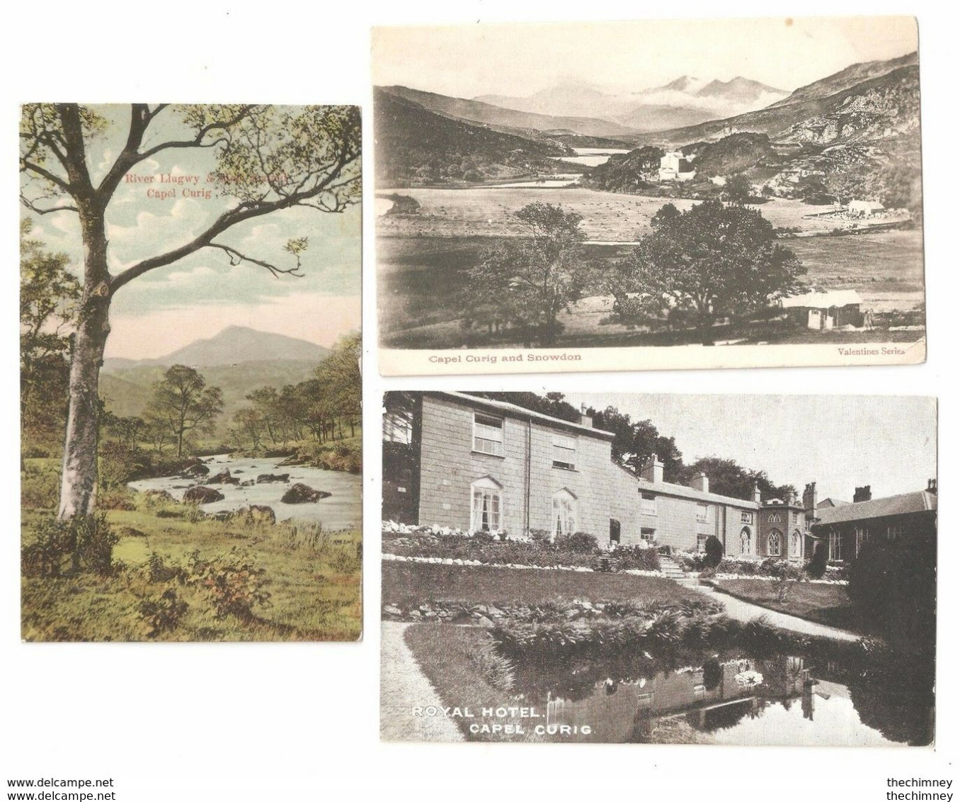 THREE POSTCARDS OF CAPEL CURIG WALES - Caernarvonshire