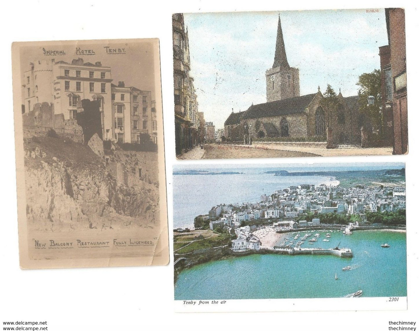 3 --THREE POSTCARDS OF TENBY PEMBROKESHIRE WALES OLD POSTCARDS - Pembrokeshire