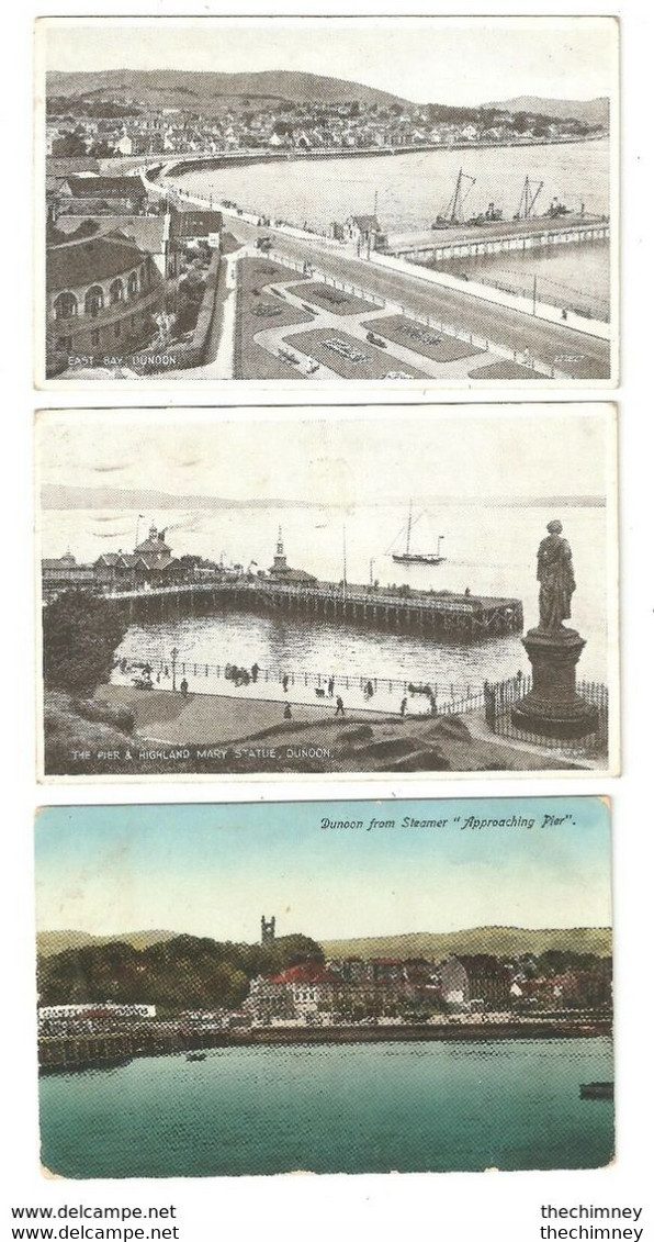 THREE POSTCARDS OF DUNOON STEAMERS ETC - Other & Unclassified
