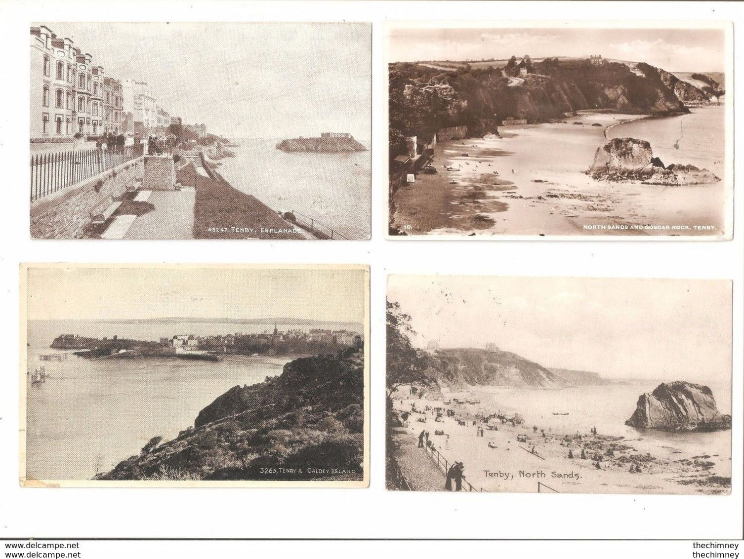 FOUR POSTCARDS OF TENBY PEMBROKESHIRE WALES OLD POSTCARDS - Pembrokeshire