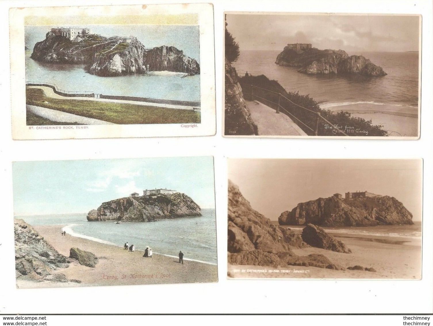 4 - FOUR POSTCARDS OF TENBY PEMBROKESHIRE WALES OLD POSTCARDS - Pembrokeshire