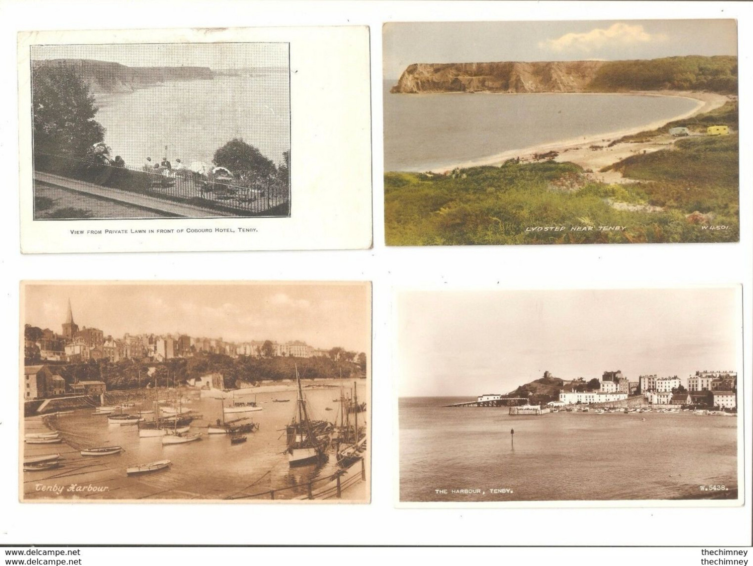 4 - FOUR POSTCARDS OF TENBY PEMBROKESHIRE WALES OLD POSTCARDS - Pembrokeshire