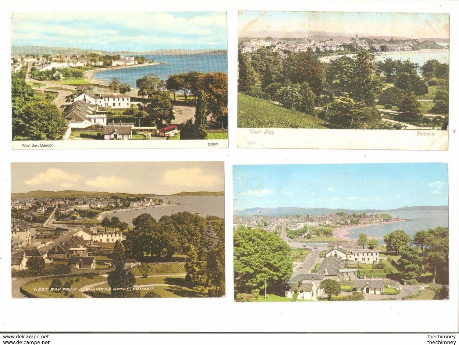 FOUR DUNOON ARGYLLSHIRE SCOTLAND  POSTCARDS - Argyllshire