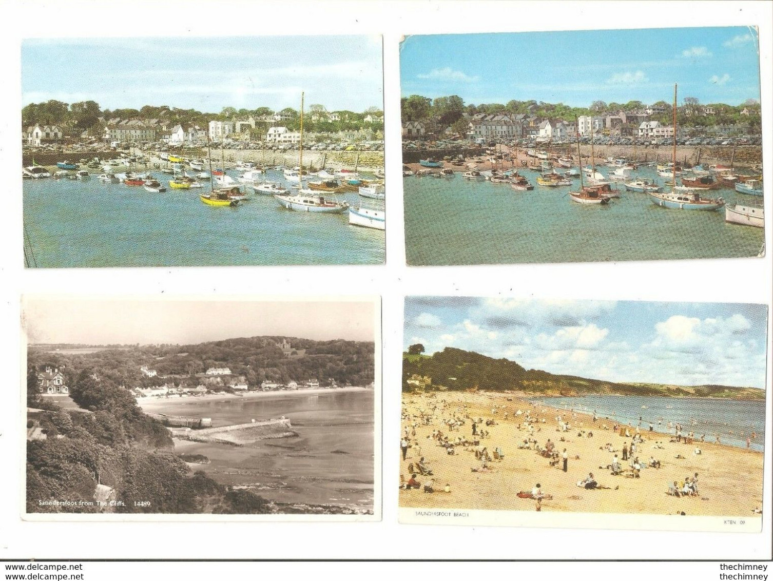 FOUR POSTCARDS OF SAUNDERSFOOT PEMBROKESHIRE WALES - Pembrokeshire