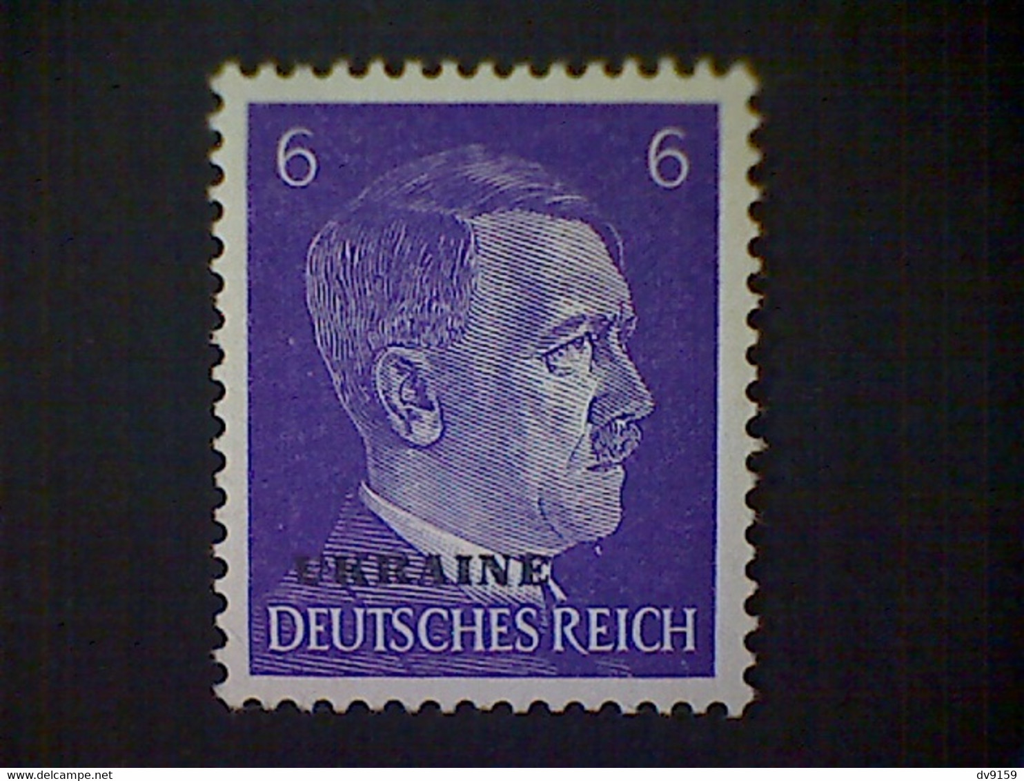 Russia, Scott #N45, Mint (*), 1941, Hitler Overprint Ukraine, 6pf, Purple - 1941-43 Deutsche Besatzung