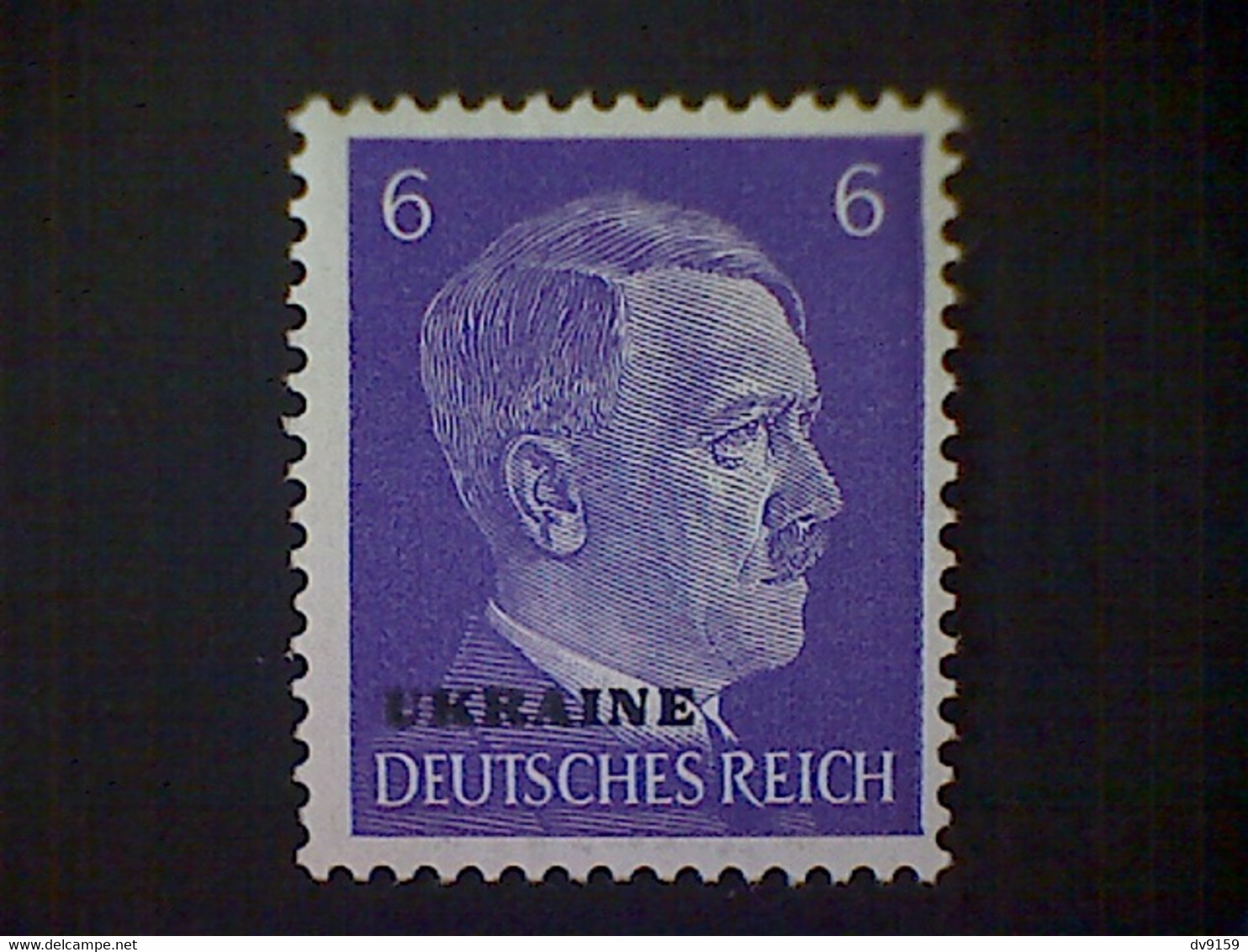 Russia, Scott #N45, Mint (*), 1941, Hitler Overprint Ukraine, 6pf, Purple - 1941-43 Deutsche Besatzung