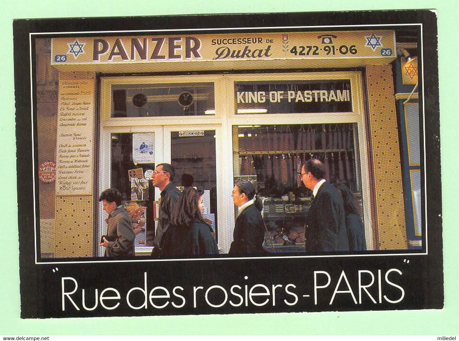 S963-PARIS - Judaisme -Judaica-Paris-Rue Des Rosiers - Pletzel - Panzer, épicerie, Charcuterie - Photo : Alain Chartier - Jewish