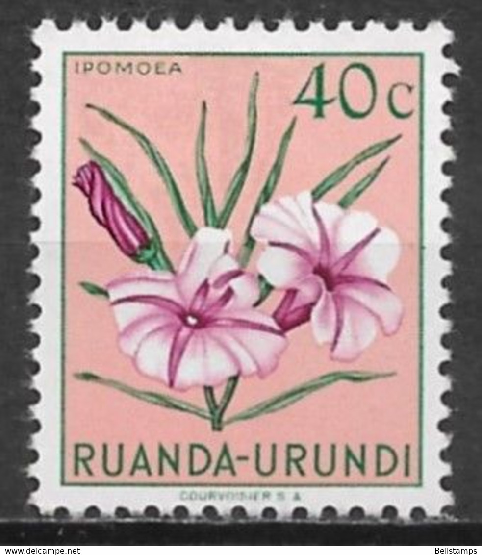 Ruanda-Urundi 1953. Scott #118 (MH) Ipomoea, Flowers - Unused Stamps