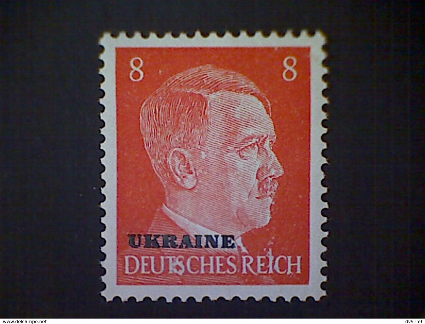 Russia, Scott #N46, Mint (*), 1941, Hitler Overprint Ukraine, 8pf, Red - 1941-43 Occupazione Tedesca