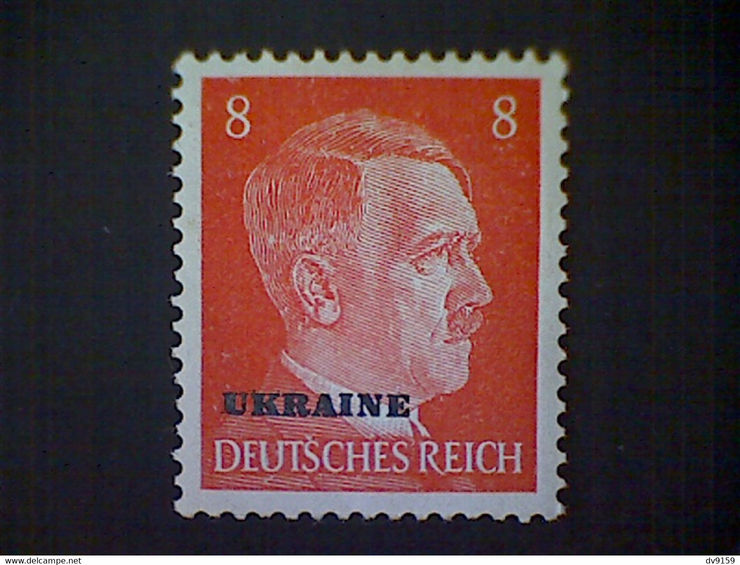 Russia, Scott #N46, Mint (*), 1941, Hitler Overprint Ukraine, 8pf, Red - 1941-43 Deutsche Besatzung