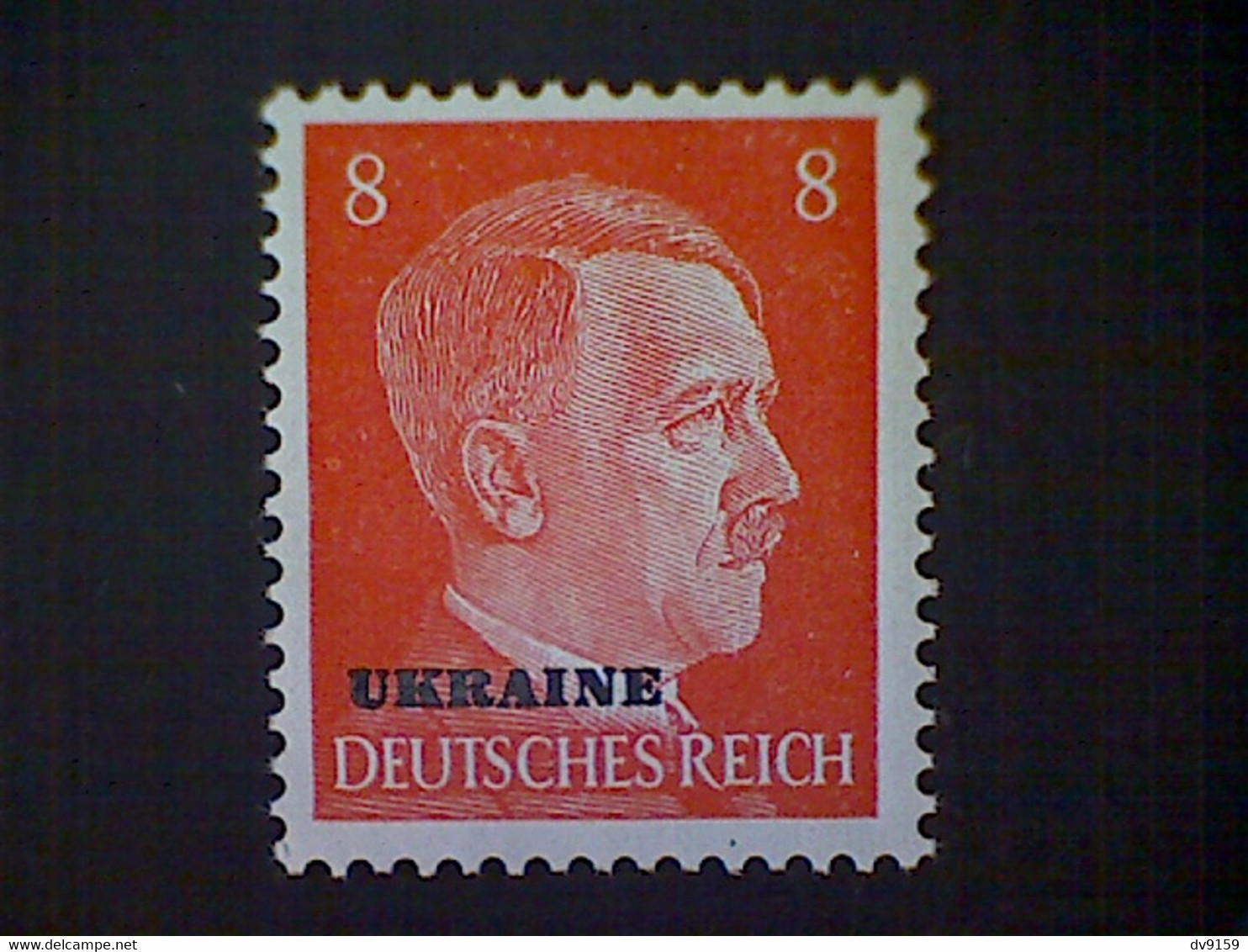 Russia, Scott #N46, Mint (*), 1941, Hitler Overprint Ukraine, 8pf, Red - 1941-43 Occupazione Tedesca