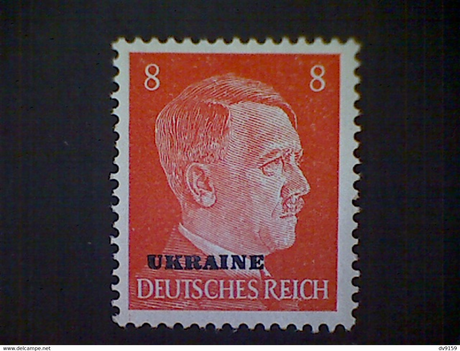 Russia, Scott #N46, Mint (*), 1941, Hitler Overprint Ukraine, 8pf, Red - 1941-43 Occupation Allemande