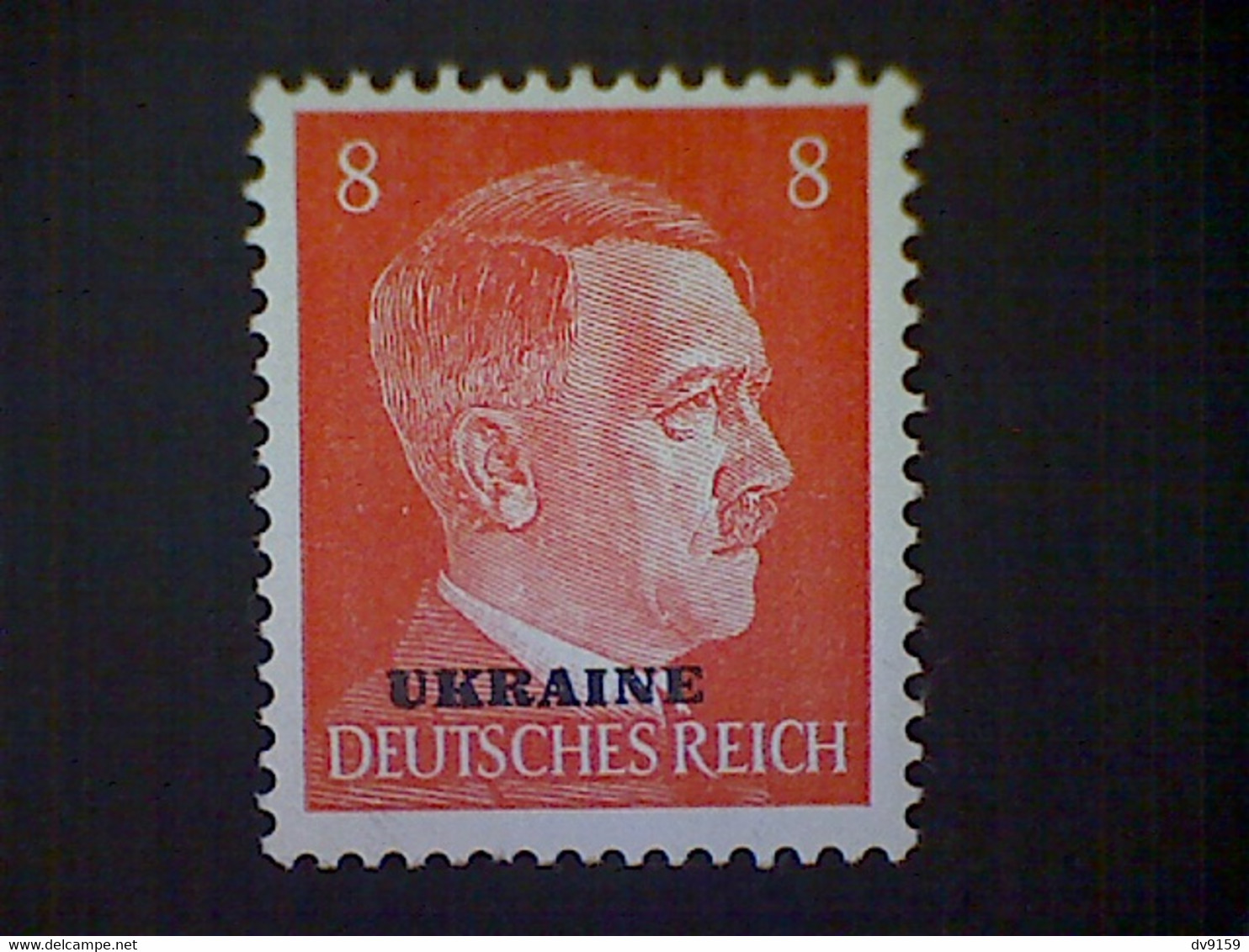 Russia, Scott #N46, Mint (*), 1941, Hitler Overprint Ukraine, 8pf, Red - 1941-43 Occupation: Germany