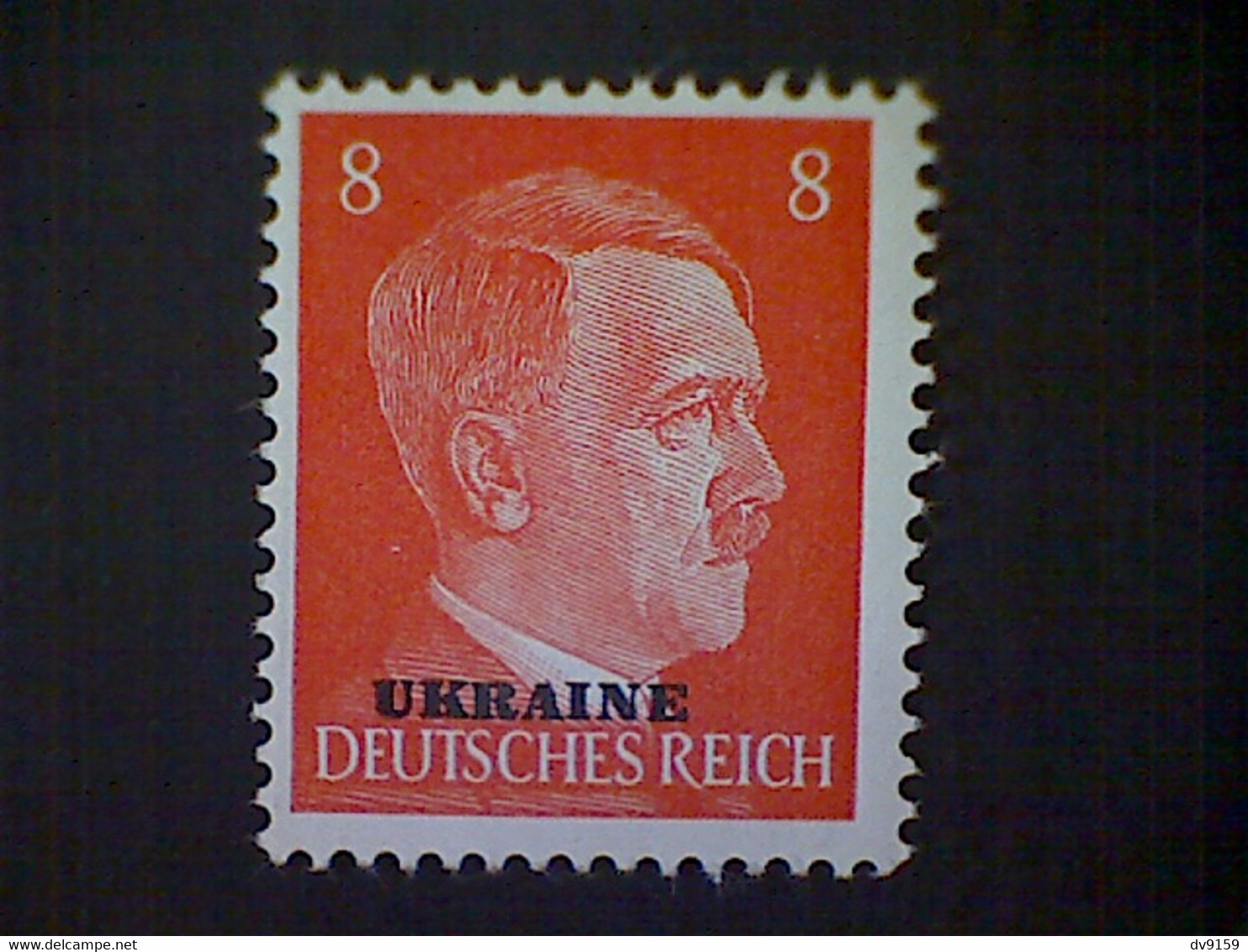 Russia, Scott #N46, Mint (*), 1941, Hitler Overprint Ukraine, 8pf, Red - 1941-43 Occupation: Germany