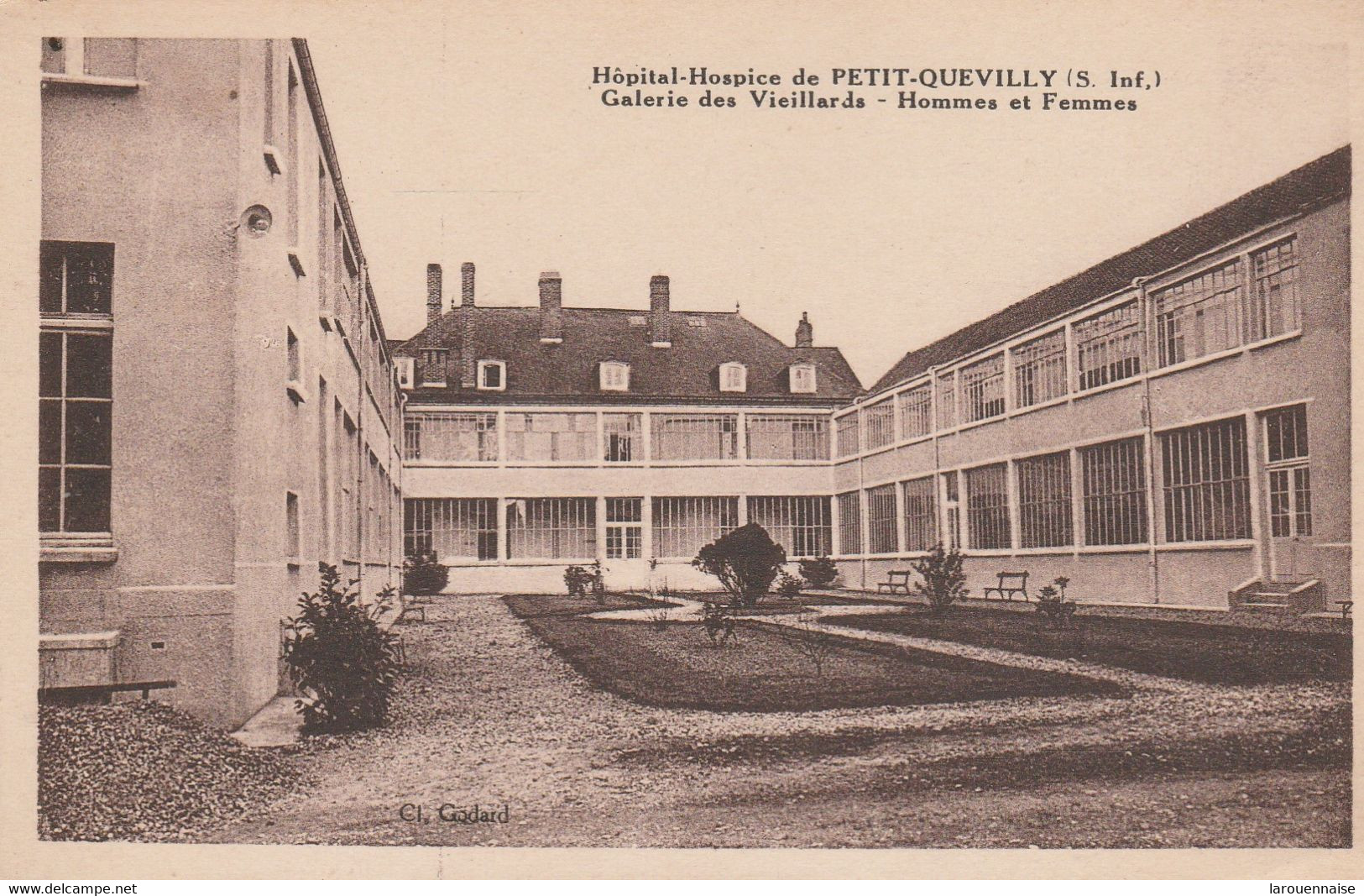 76 - PETIT QUEVILLY - Hopital Hospice De Petit Quevilly - Galerie Des Vieillards - Hommes Et Femmes - Le Petit-Quevilly