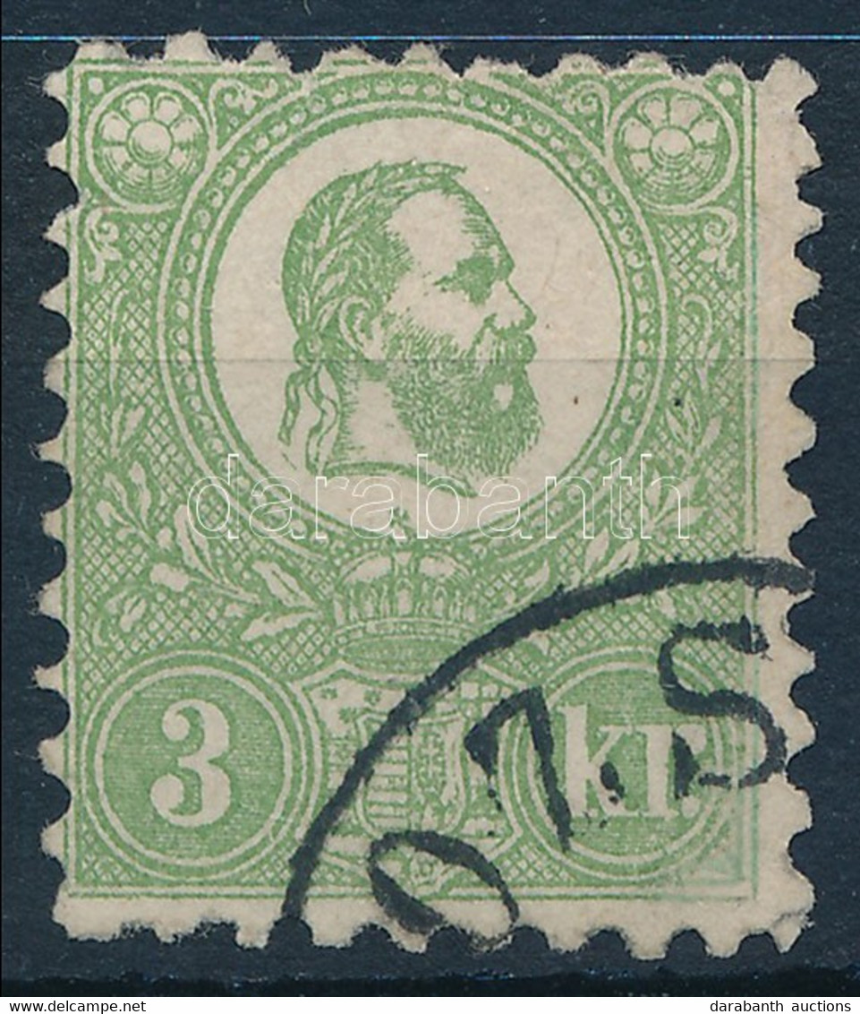 O 1871 Kőnyomat 3kr (140.000) (javított Bélyeg és Fogazás / Repaired Stamp And Perforation) - Otros & Sin Clasificación