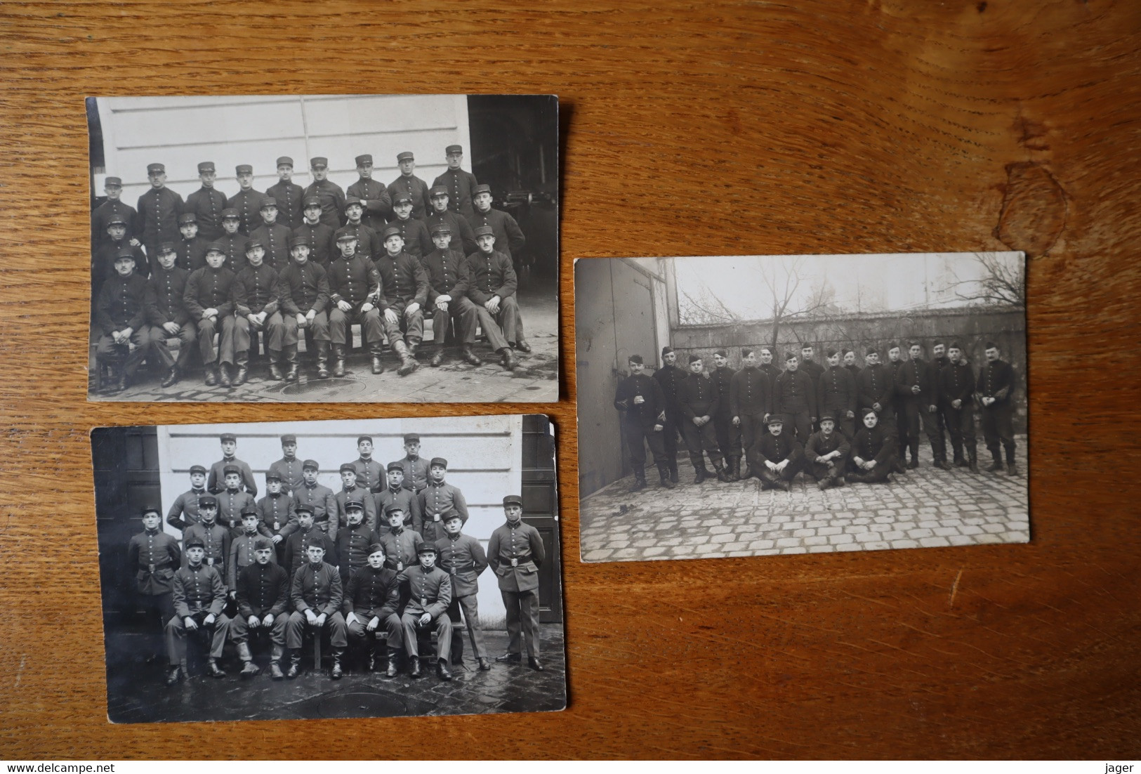 3 Cartes Photos De Sapeurs Pompiers De Paris  Vers 1910 - Firemen