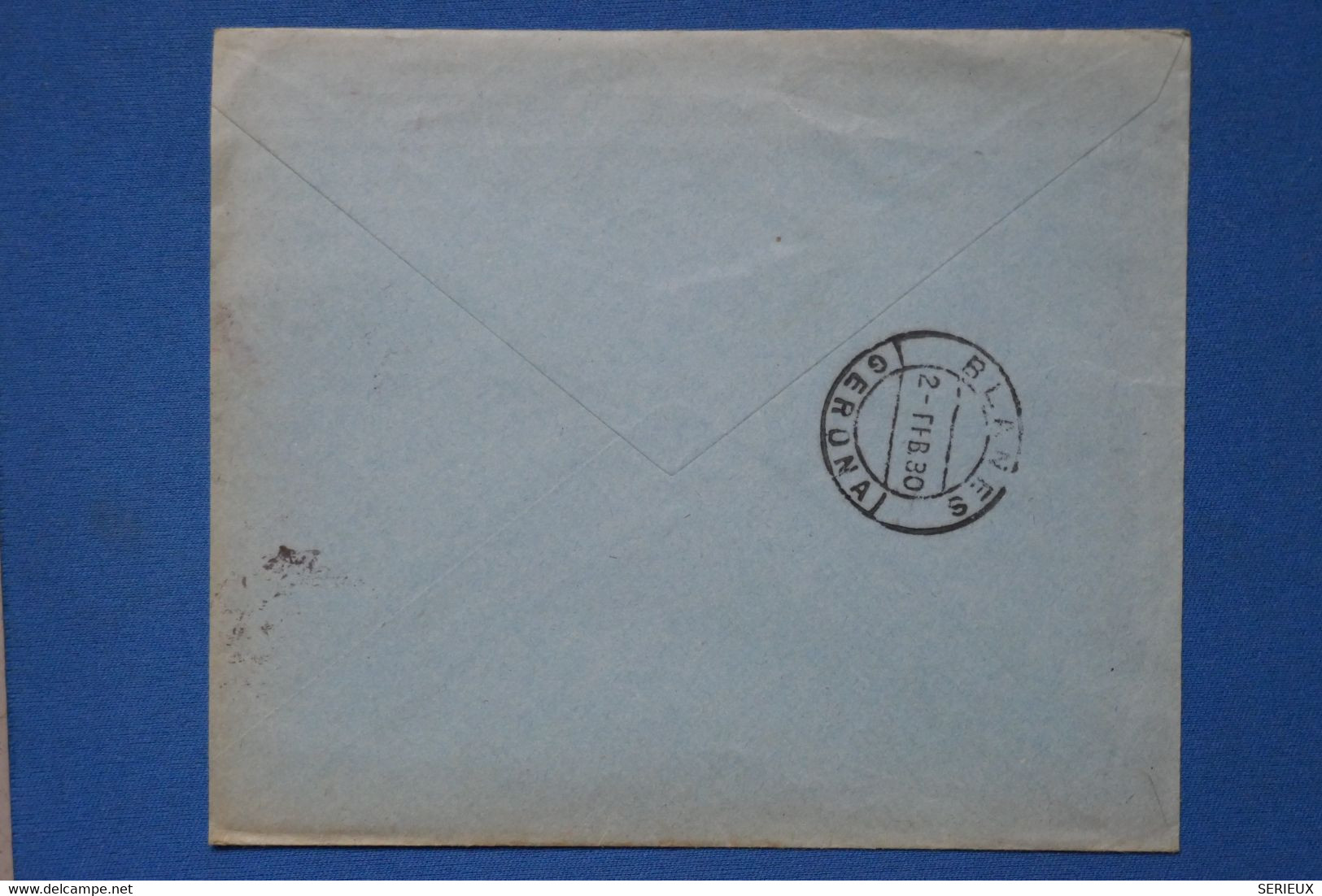 #2  ESPAGNE BELLE LETTRE 1930 POUR BLANES   +PUB + AFFRANCH. INTERESSANT - Storia Postale