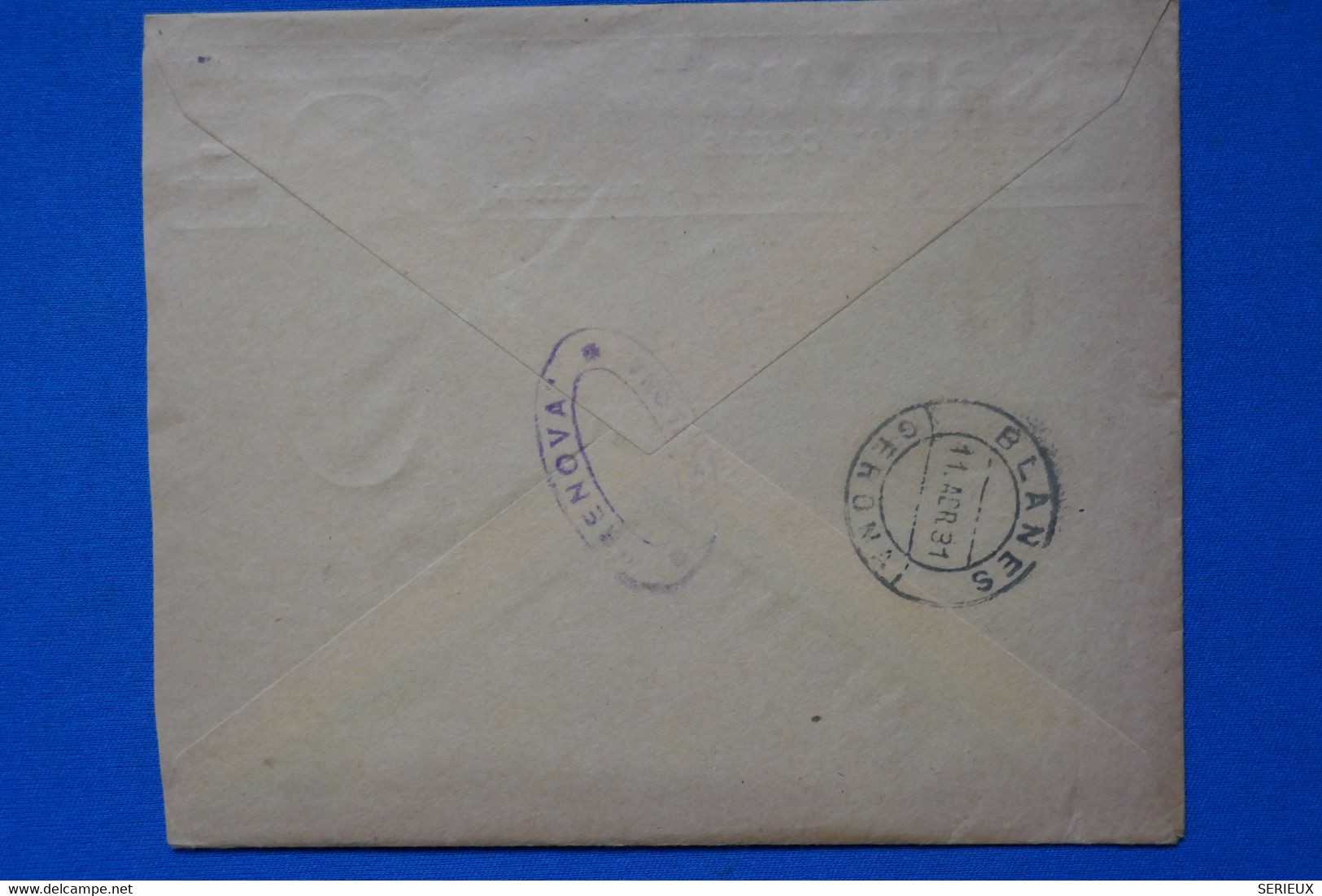 #2  ESPAGNE BELLE LETTRE 1931 POUR BLANES   +PUBLICITE + AFFRANCH. INTERESSANT - Covers & Documents