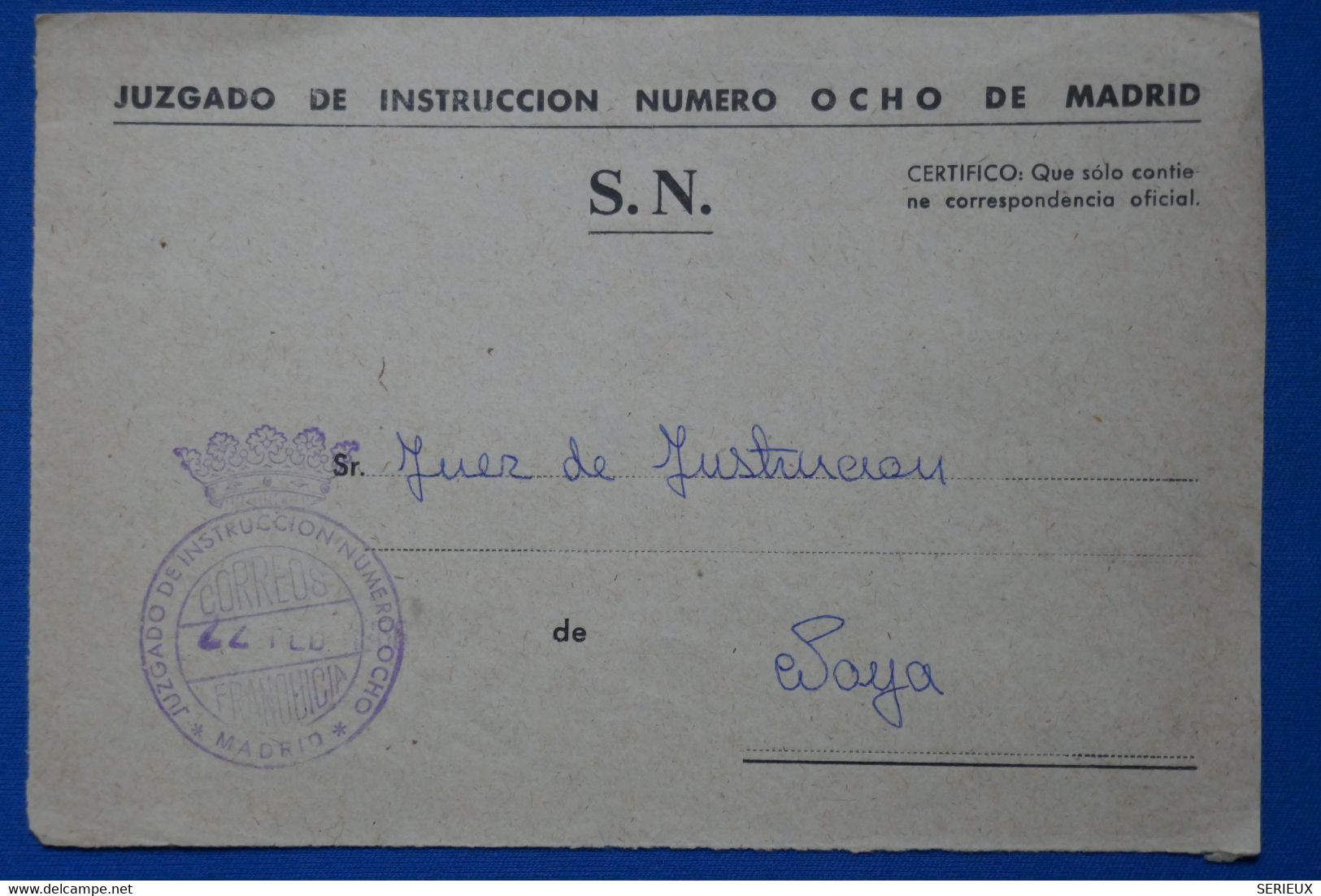 #2  ESPAGNE BELLE LETTRE DEVANT 1974 MADRID    POUR RAJAS+ + AFFRANCH. INTERESSANT - Briefe U. Dokumente