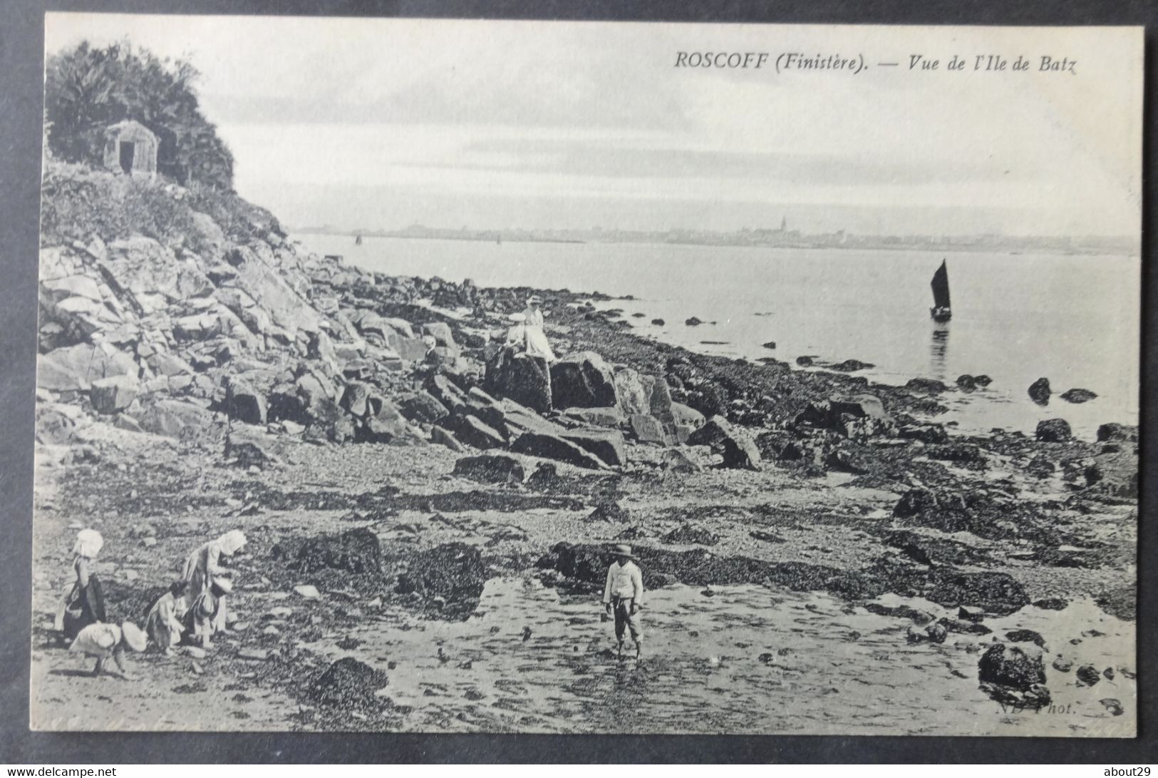 CPA 29 ROSCOFF - Vue De L'ILE DE BATZ - ND 498 - Réf. F 128 - Ile-de-Batz