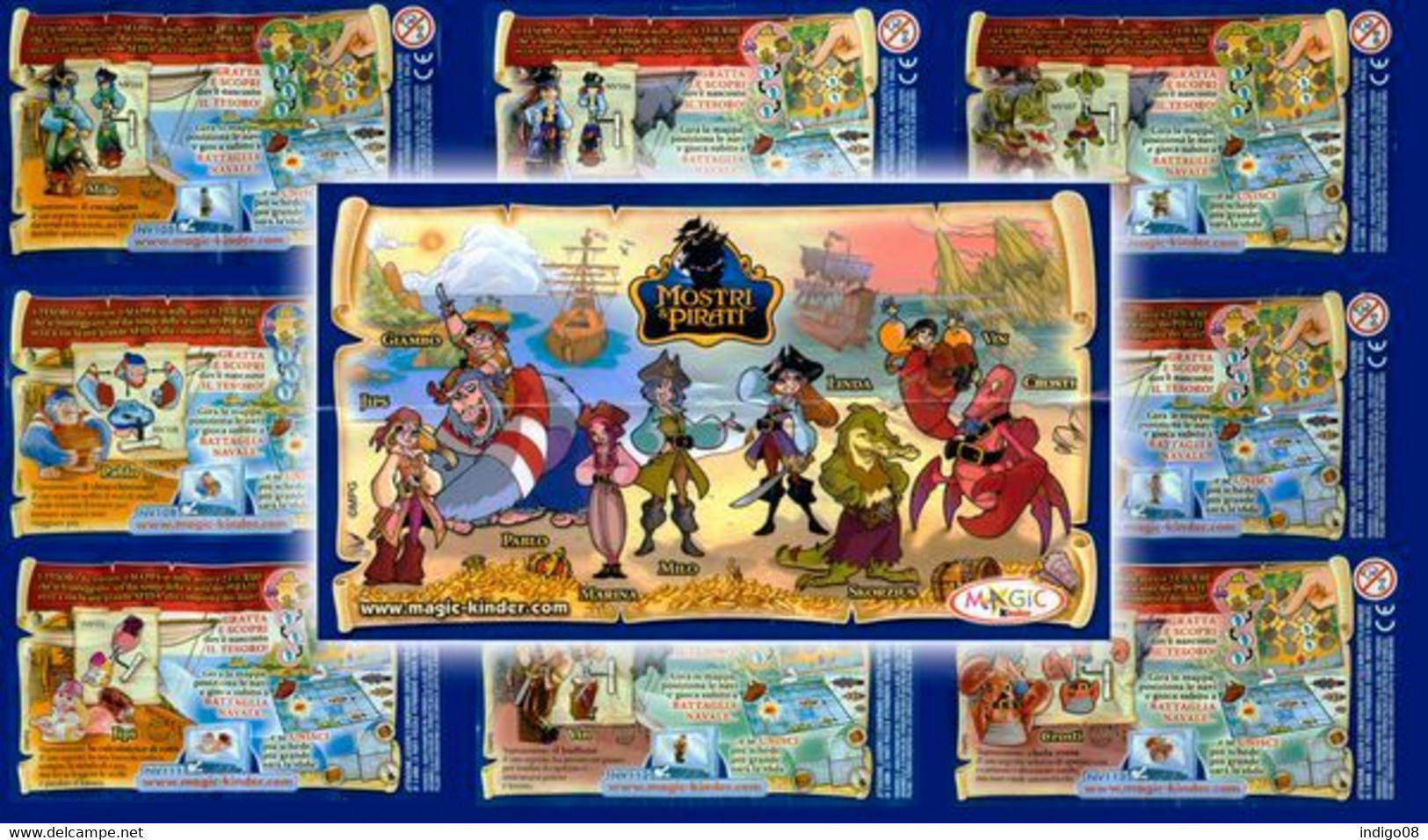 9 Bpz  Monstri & Pirati  ( Monstres Et Pirates - Monsters & Pirates ) Italie - Istruzioni