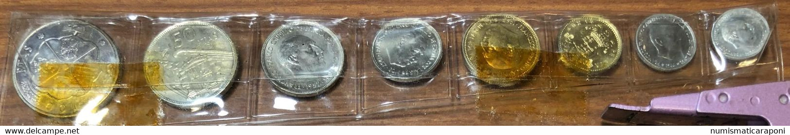 SPAGNA SPAIN Mint Set 8 Pieces 1970 10 Centimos  To 100 Pesetas Fdc Unc - Collezioni