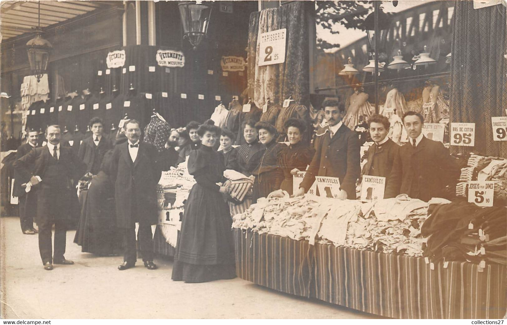 PARIS 75019- CARTE-PHOTO- MAGASIN DE VÊTEMENTS- TISSUS - Arrondissement: 19