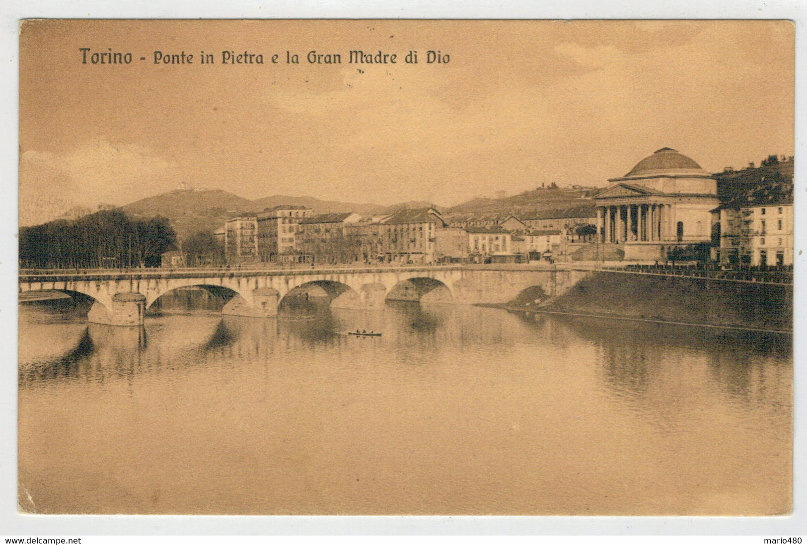 C.P.  PICCOLA   PONTE  IN  PIETRA  E  LA  GRAN  MADRE  DI  DIO          2 SCAN   (VIAGGIATA) - Ponts