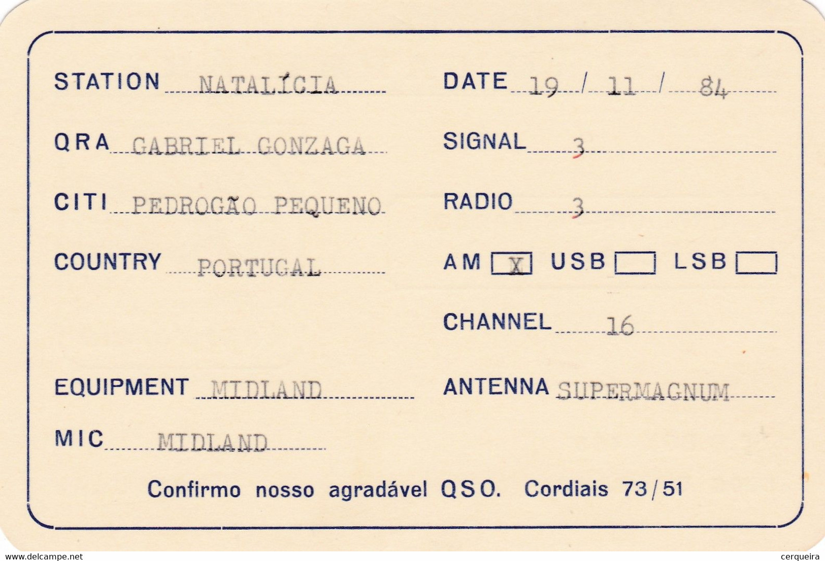 Postal  De Radio -amador- ESTAÇÃO CAPRICÓRNIO - Radio