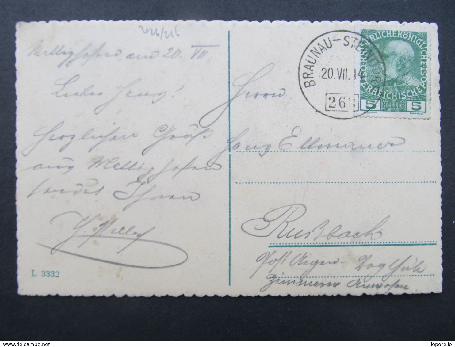 AK MATTIGHOFEN Bahnpost Zugstempel 1914 ///  D*50808 - Mattighofen