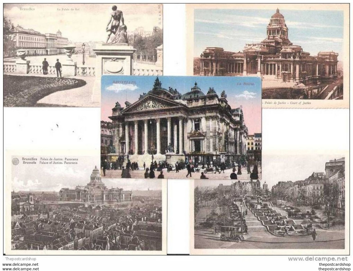 BELGIQUE 5 FIVE OLD BRUXELLES BRUSSELS BELGIUM POSTCARDS  MORE CHEAP BELGIUM LISTED FOR SALE @ 1 EURO - 5 - 99 Postcards