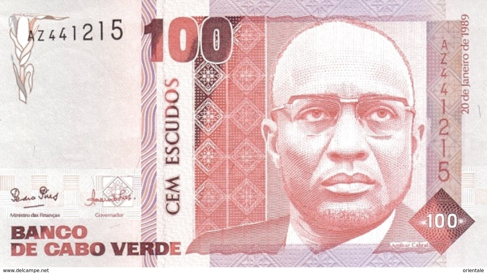 CAPE VERDE P. 57a 100 E 1989 UNC - Cape Verde