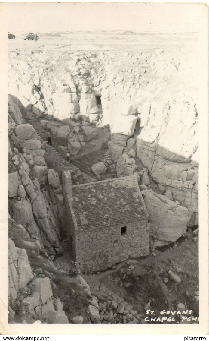 St.Govans Chapel-Unusual Real Photograph (Squibbs Studios-Tenby)-Village Postmark Kilgetty, 1961-Marcophilie - Pembrokeshire