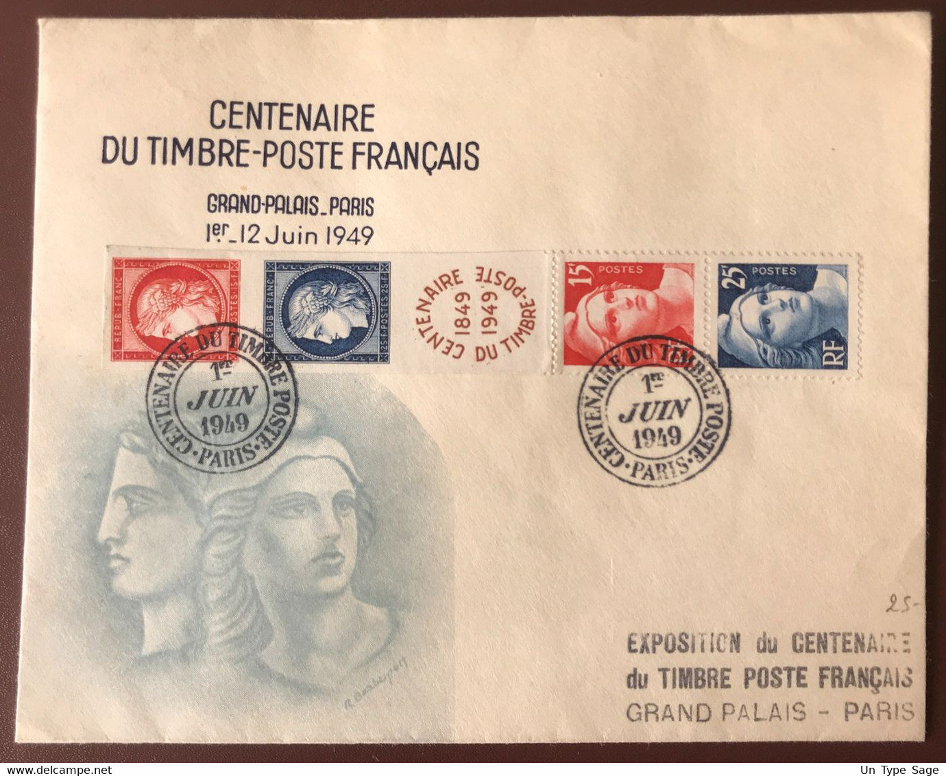 FRANCE - N°833A La Bande Sur Enveloppe Commémorative 1949 - (A1396) - 1921-1960: Moderne