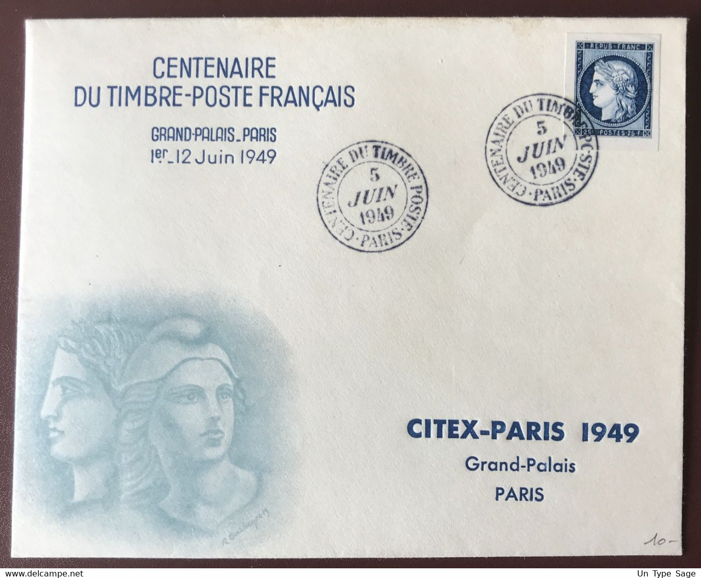 FRANCE - N°831 Sur Enveloppe Commémorative 1949 - (A1398) - 1921-1960: Periodo Moderno