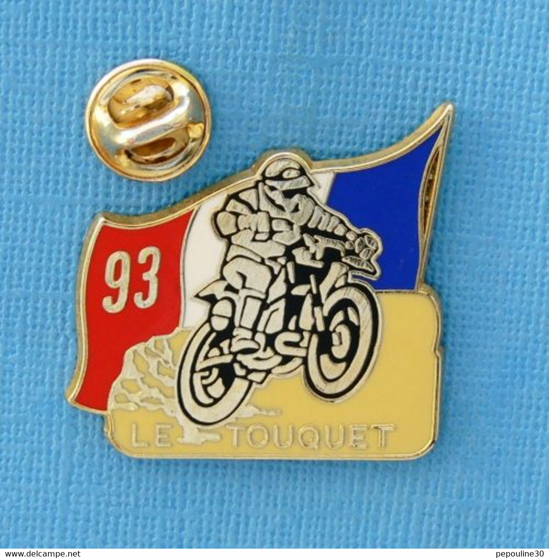 1 PIN'S //  ** MOTO / ENDURO DU TOUQUET '93 ** . (Locomobile (94) - Motos